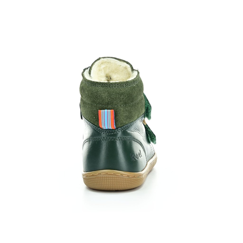 Koel4kids Demil Napa WP Wool Green Winterbarfußschuhe