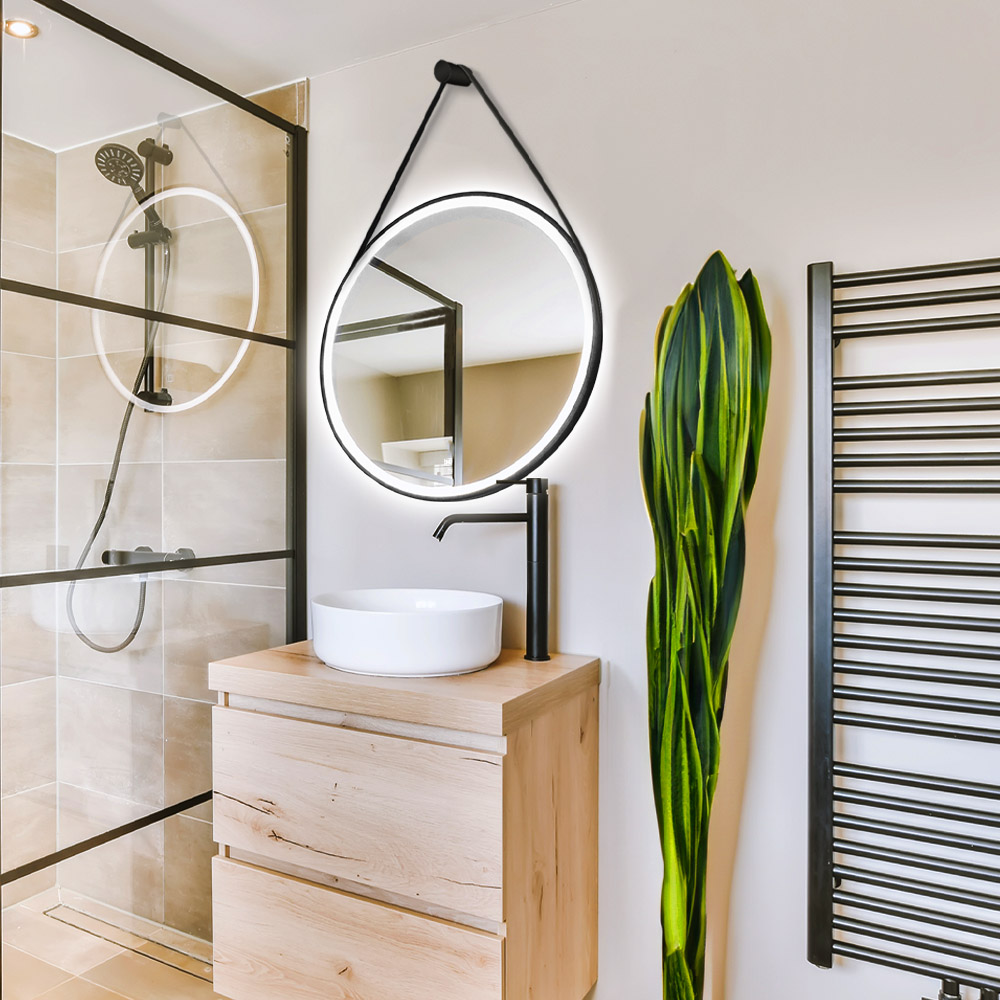 Home Deluxe LED-Spiegel Rund FIANA – 80 cm inkl. Aufhängung