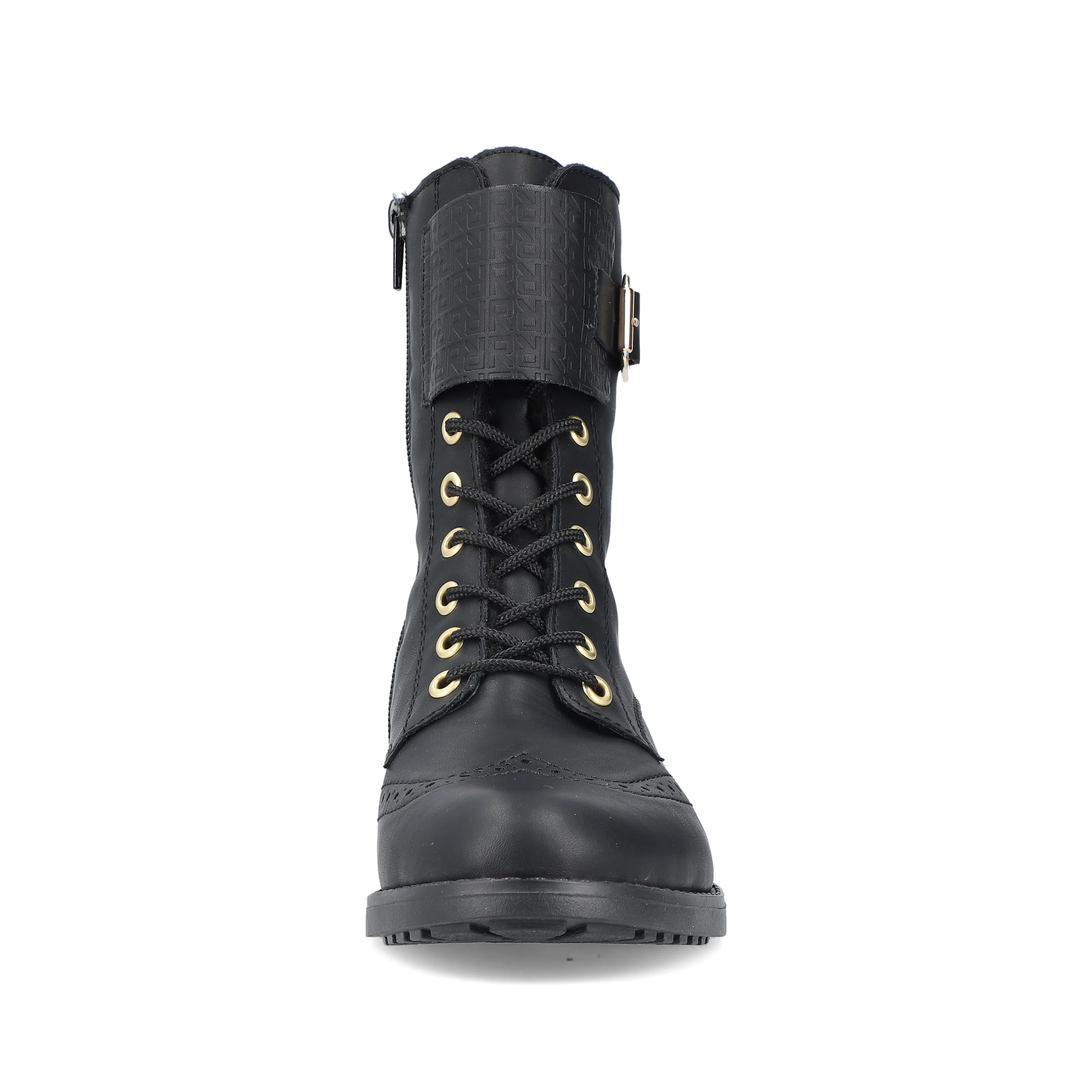 Rieker Damen Schnürstiefel asphaltschwarz