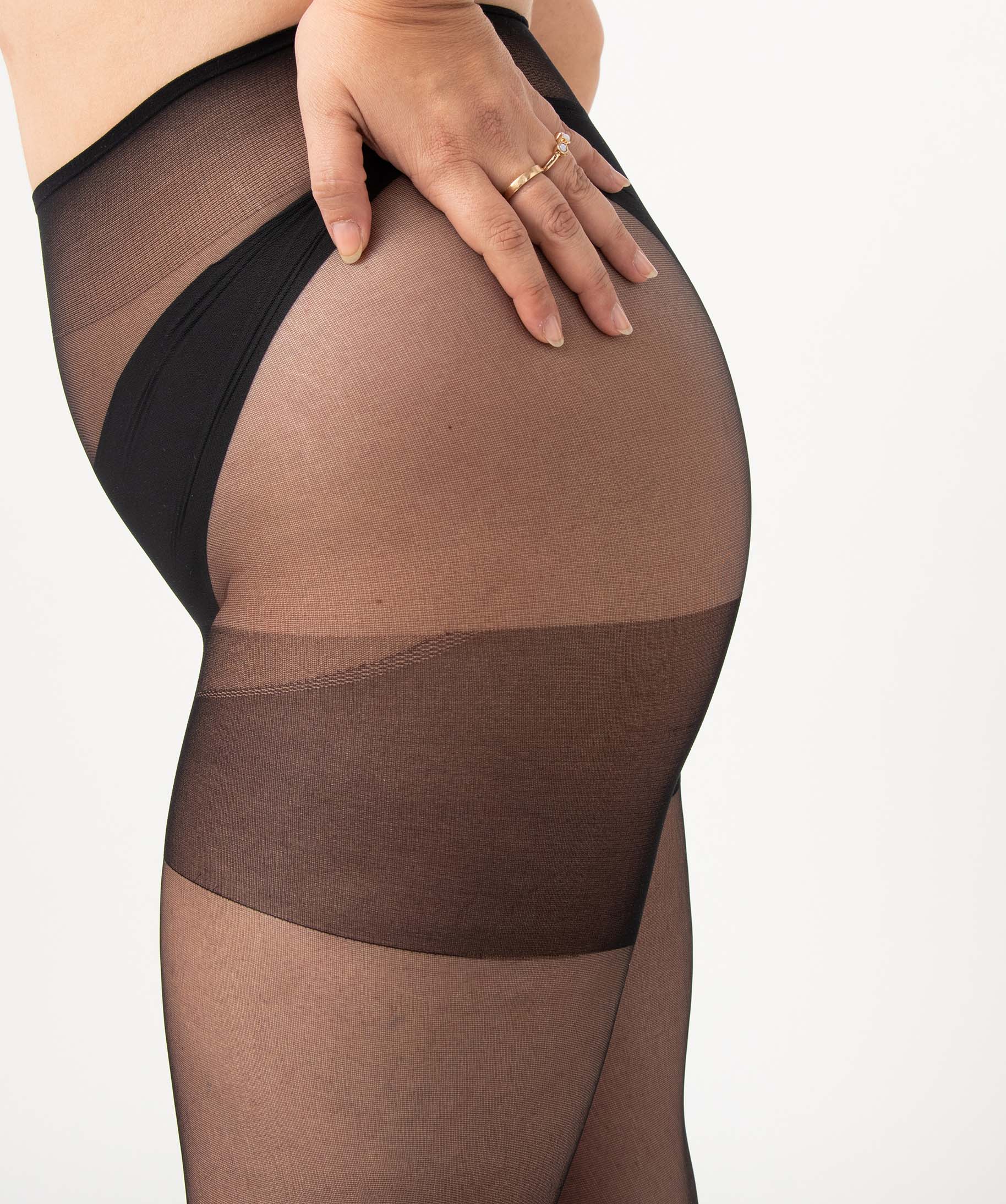 Collant femme grande taille semi-opaque 30D confort noir | GEMO