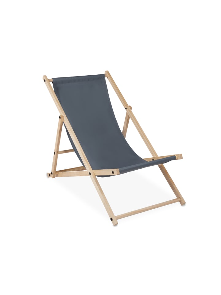 relaxdays Liegestuhl in Dunkelgrau günstig kaufen onesize