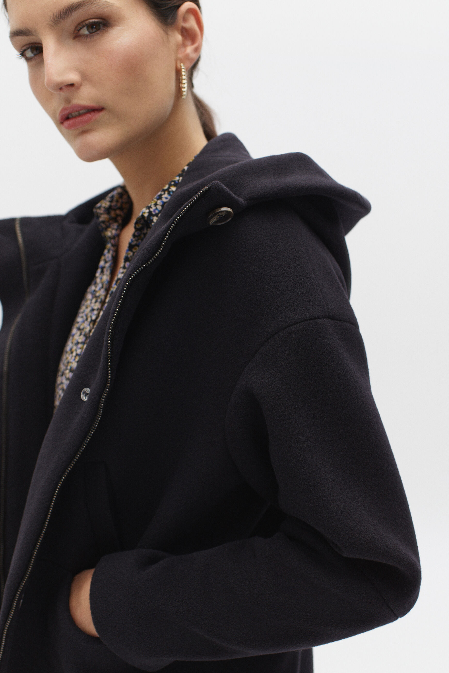 manteau lonzac bleu marine femme