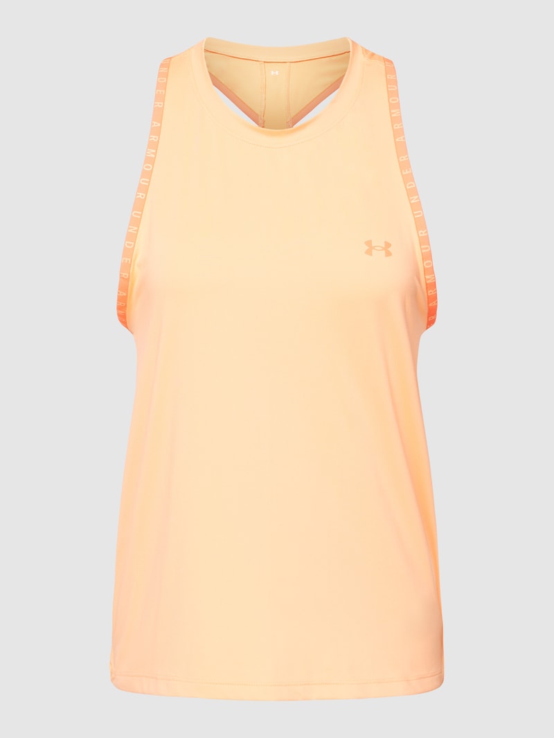 Tanktop mit Label-Print Modell 'Novelty' in orange
