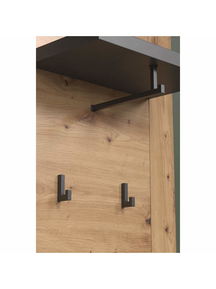 ebuy24 Wandgarderobe Follow Grau 62 x 26 cm günstig kaufen onesize