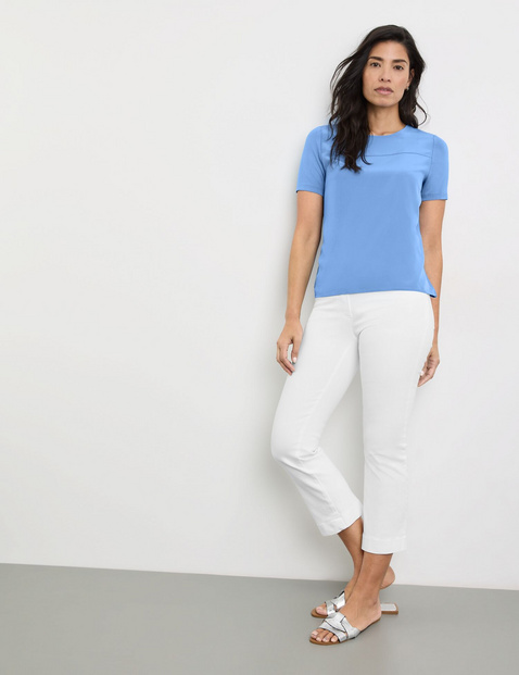 T-Shirt mit Material-Patch