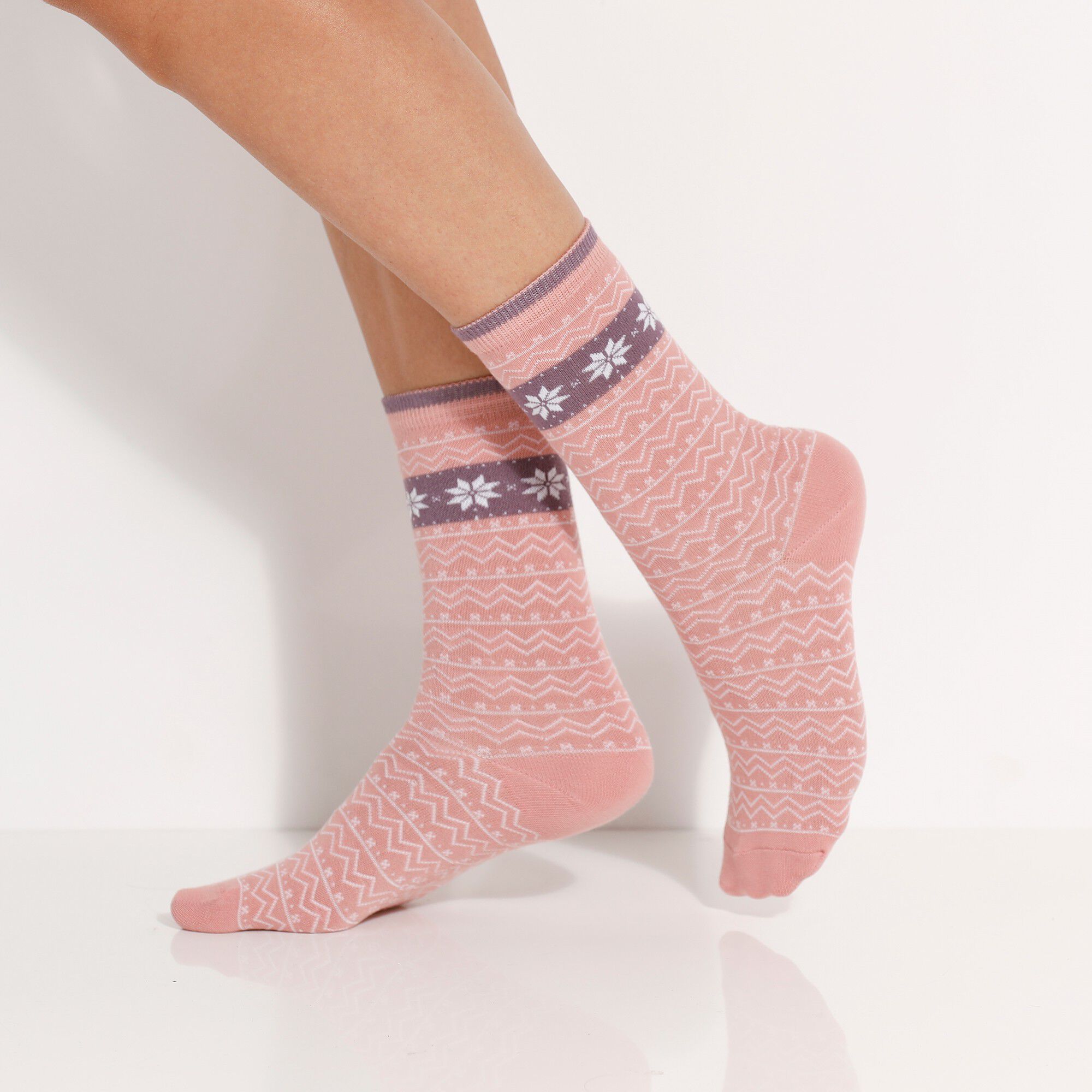 Chaussettes motif jacquard