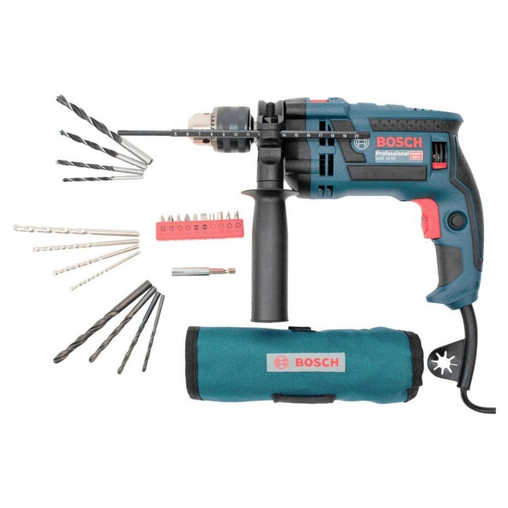 BOSCH Schlagbohrmaschine Schlagbohrmaschine750 Watt, inkl. 100-tlg.