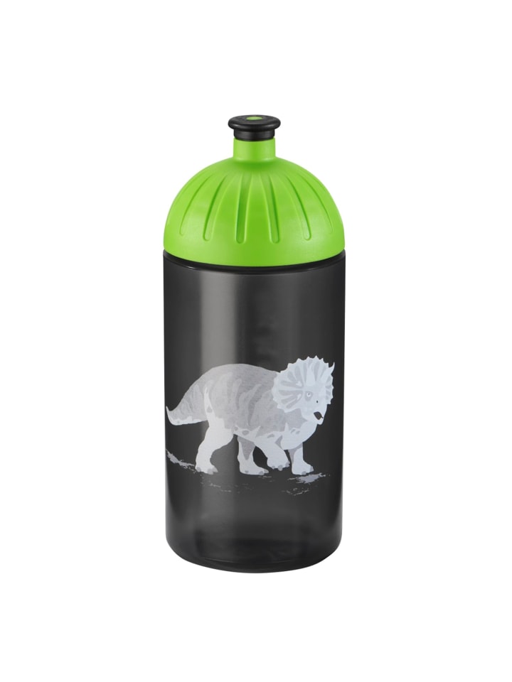 Step by Step Trinkflasche, 0,5 l, für Kindergarten und Schule in Dino Tres, Schwarz günstig kaufen 18,5 cm