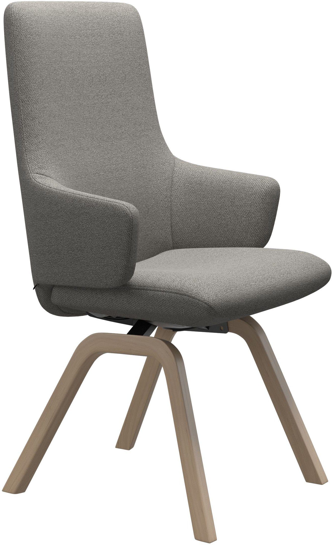 Stressless® Polsterstuhl Laurel, High Back mit Armlehne, Größe L, mit schräggestellten Beinen in Eiche