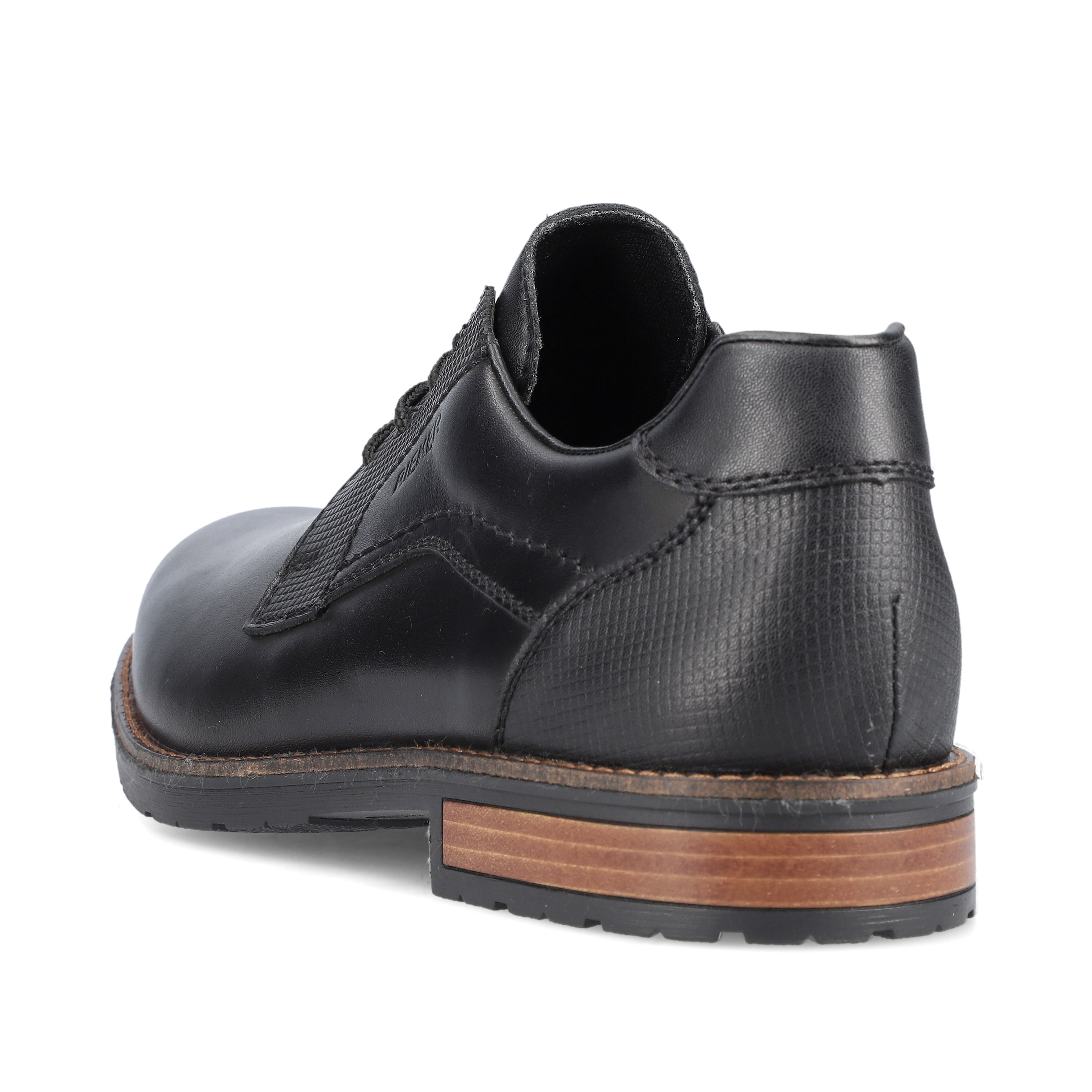 Rieker Herren Schnürschuhe glanzschwarz