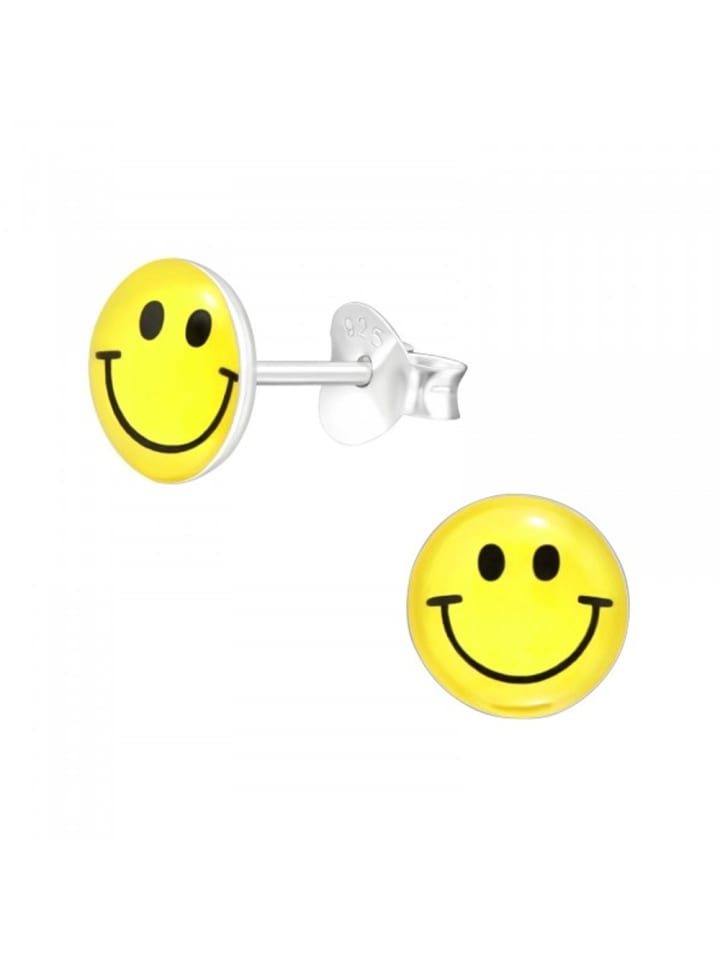 Alexander York Ohrringe, Ohrstecker SMILEY schwarz in 925 Sterling Silber, 2-tlg. günstig kaufen onesize