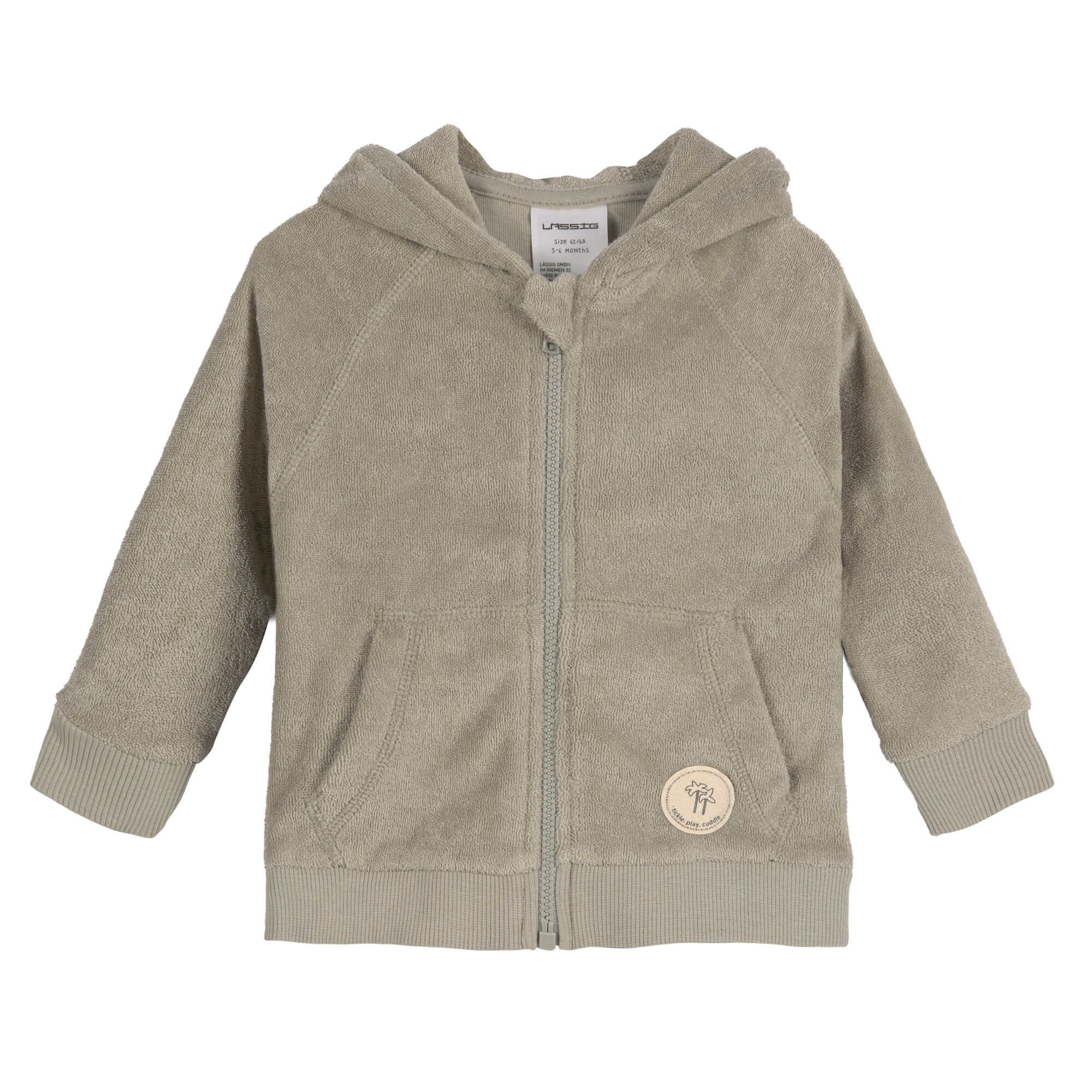 Frottee Jacke Kinder, Oliv