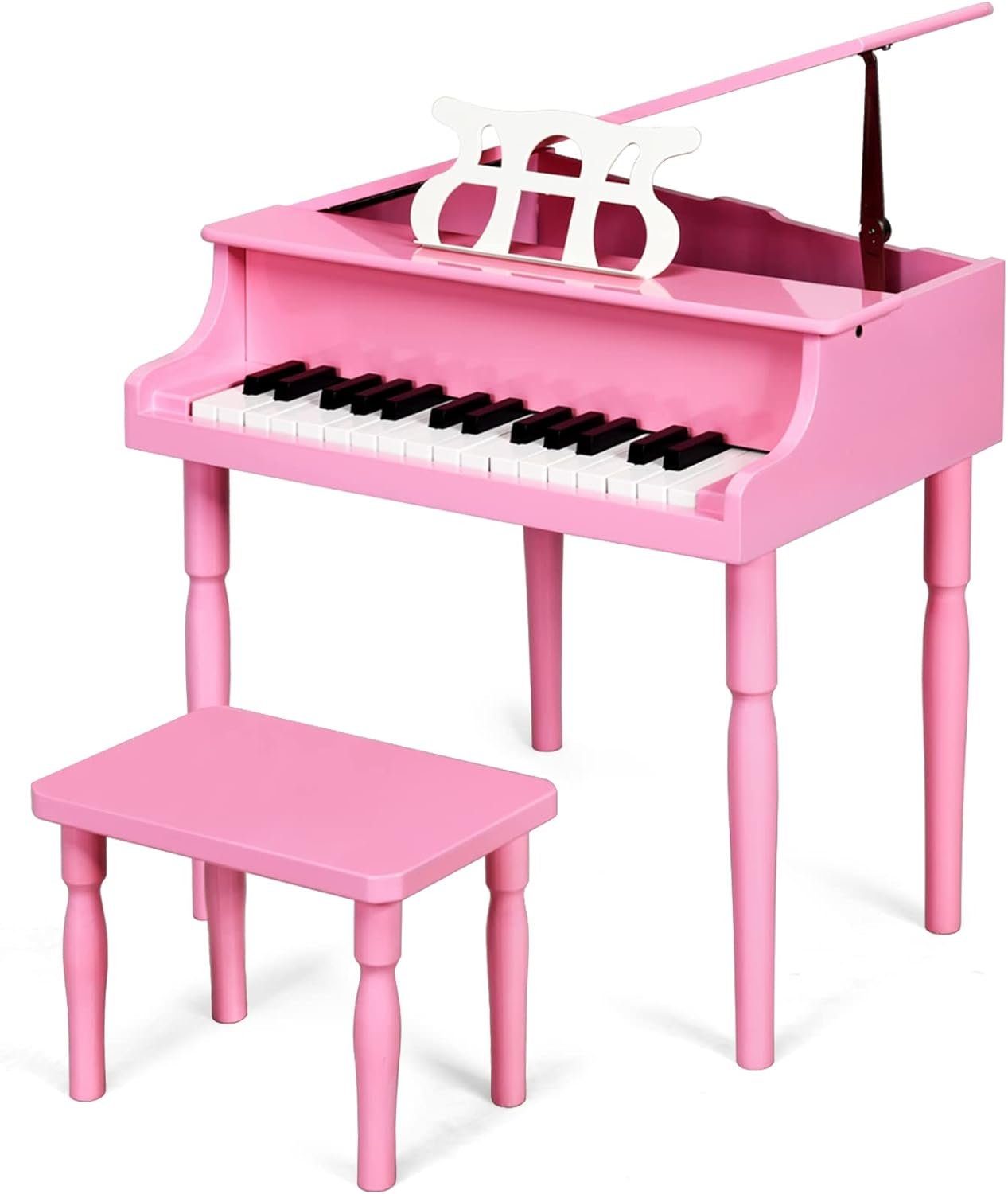 KOMFOTTEU Keyboard Kinderklavier, mit Hocker, für Kinder von 3-8 Jahren