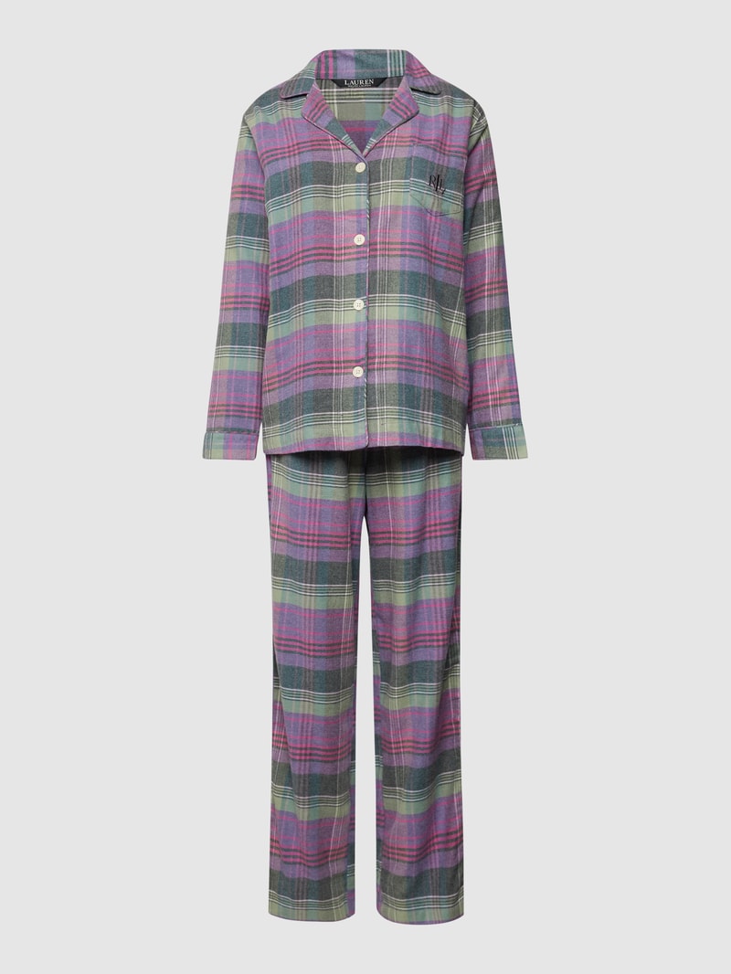 Pyjama mit Streifenmuster in lila