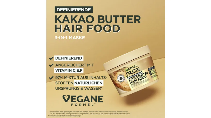 Garnier Fructis Maske Hairfood Kakao Butter 400 ml