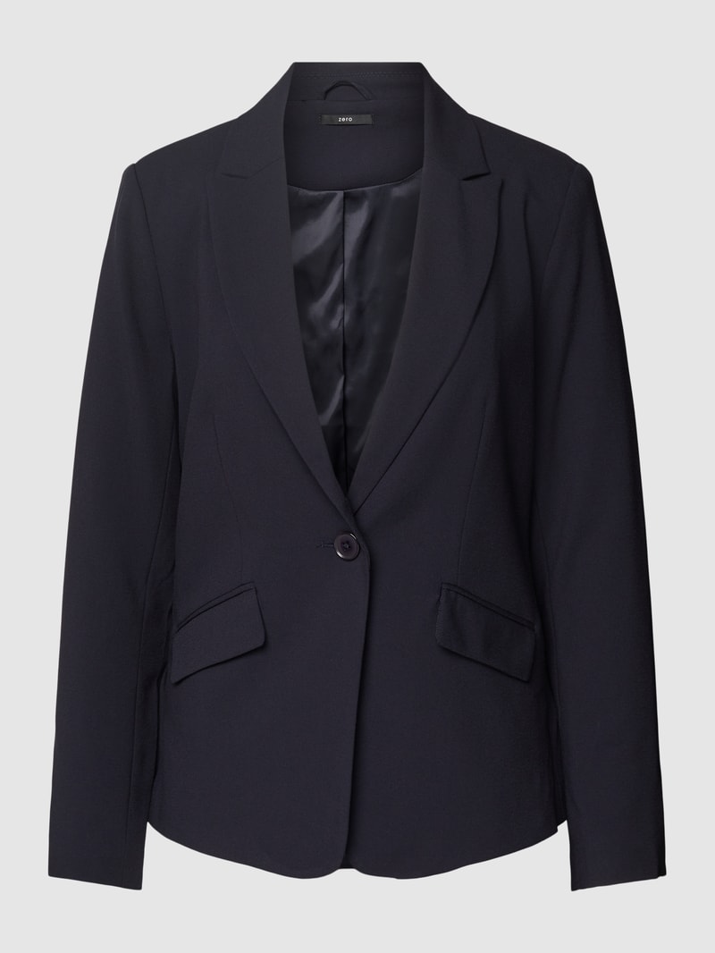 Blazer mit Knopfverschluss in marineblau