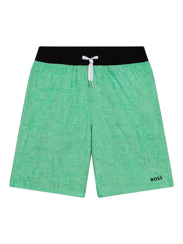 Hugo Boss Kids Badeshorts in Grün günstig kaufen 152
