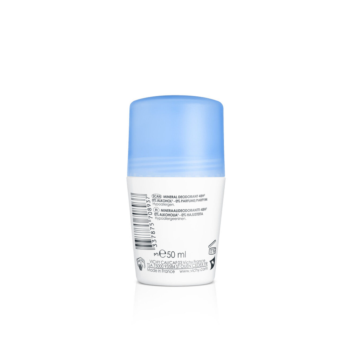 Vichy Déodorant Minéral 48H Tolérance Optimal Peaux Sensibles 2x50 ml