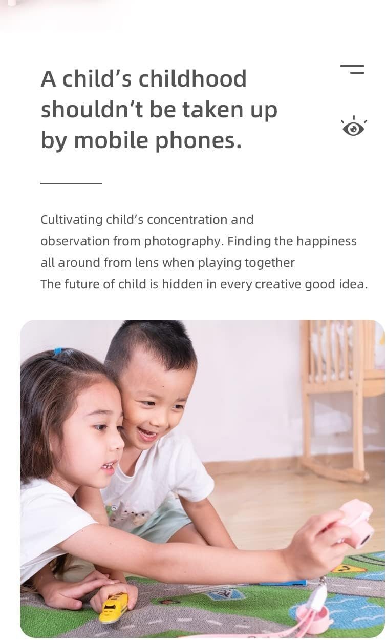 A Ade 32MP 1080P Digitalkamera mit 2 Zoll Bildschirm Kinderkamera (32 MP, WLAN (Wi-Fi), inkl. Dual-Objektiv, 32GB TF-Karte)