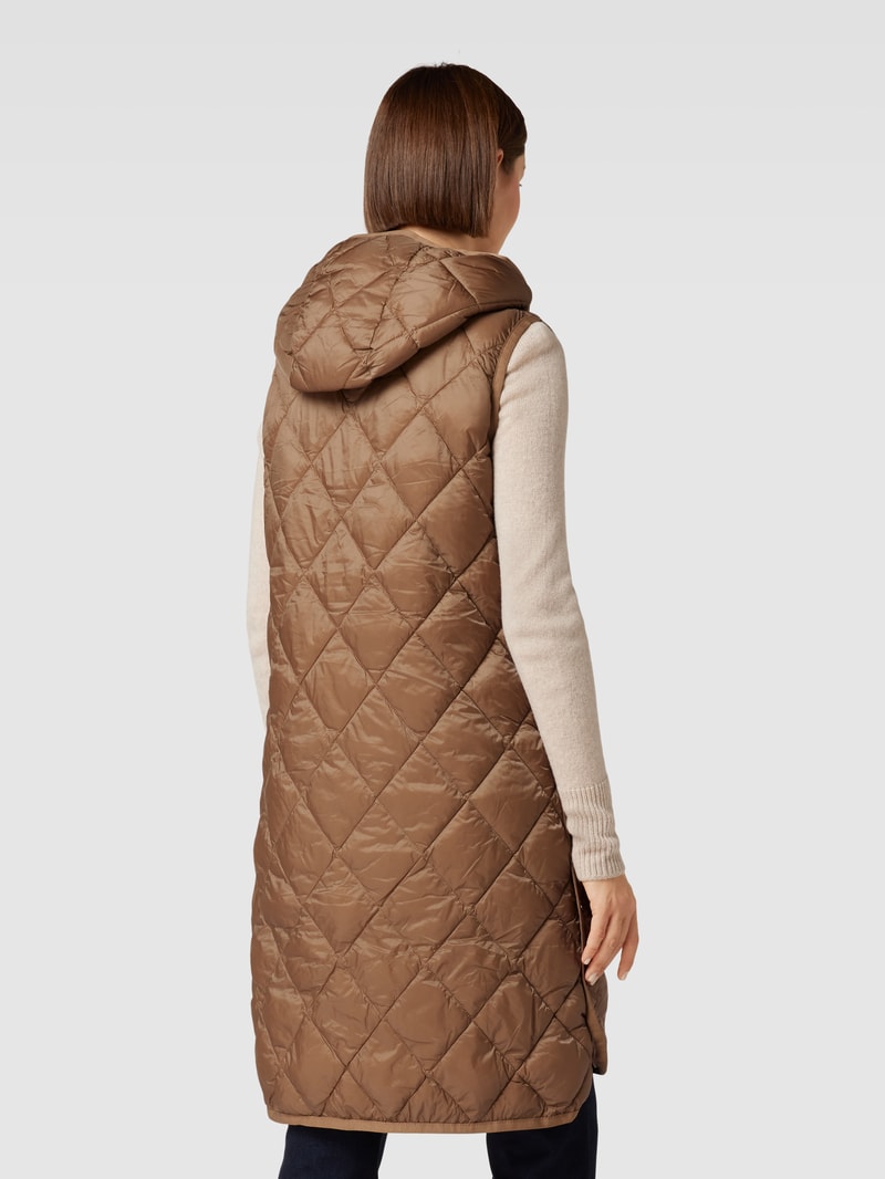 Steppweste mit Eingrifftaschen Modell 'Wiamant' in taupe