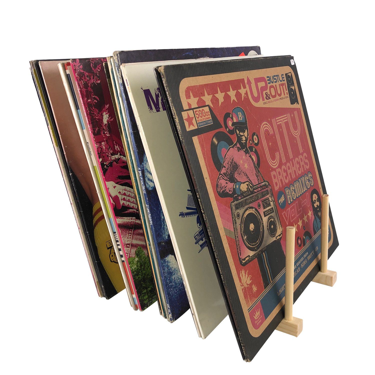 7even Schallplatten Halter / Vinyl Ständer für LPs, Maxis 12