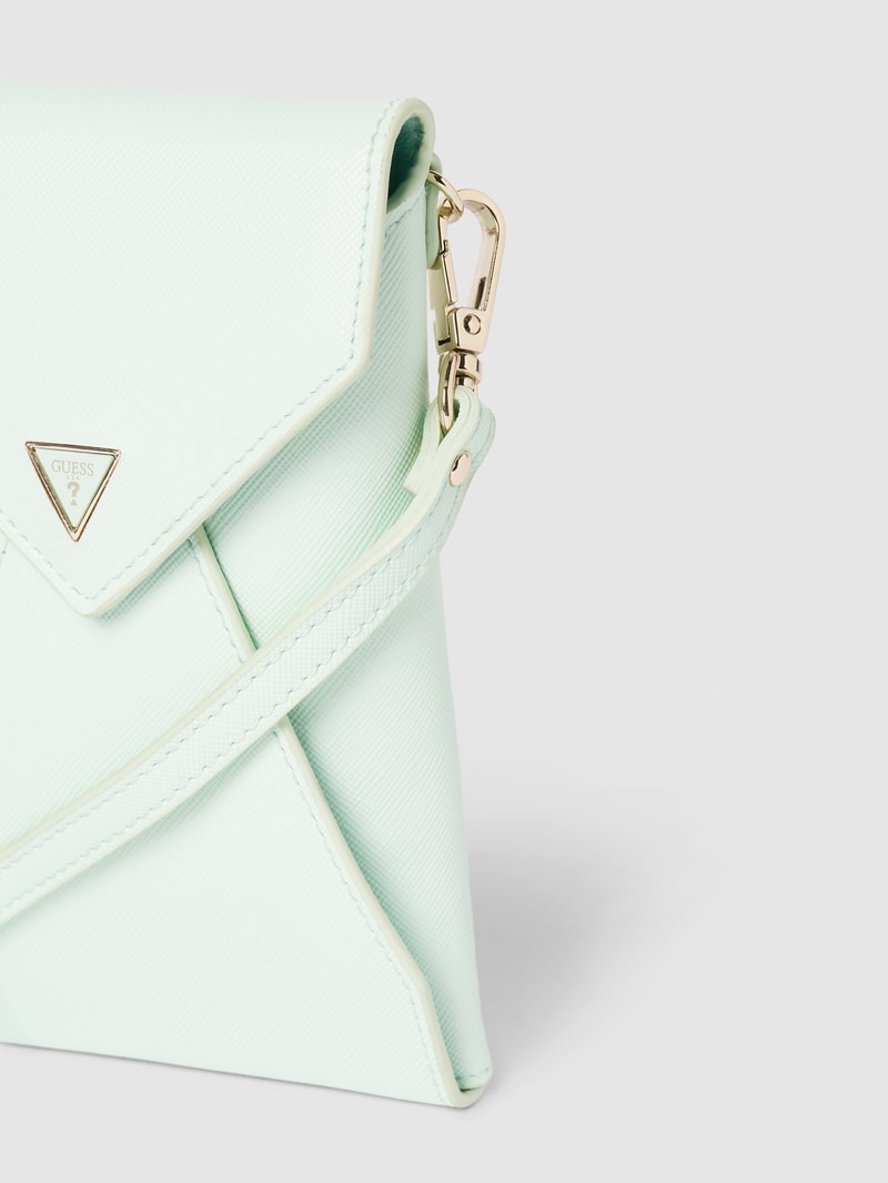 Handytasche mit Label-Applikation in pink