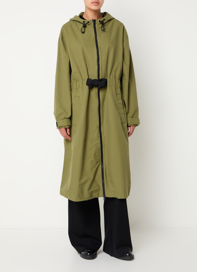 Benetton Parka hupulla ja solmittavalla vyöllä