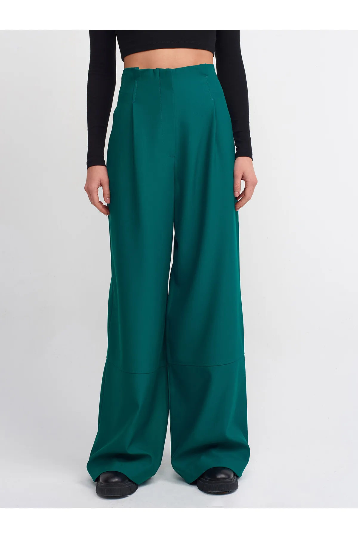 Dilvin  Hose - Grün - Wide Leg