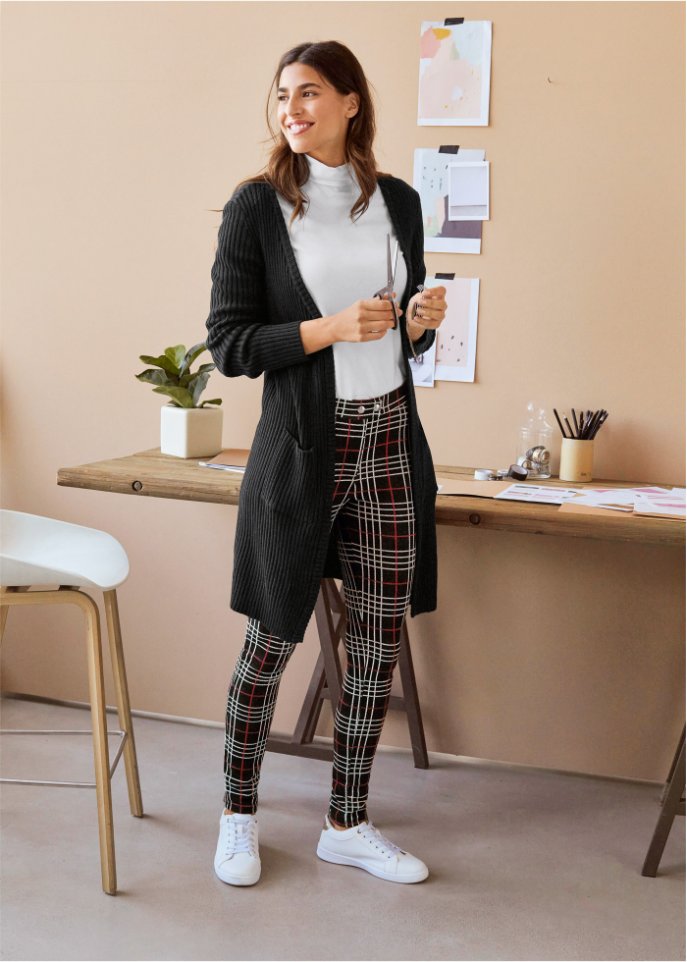 Longstrickjacke