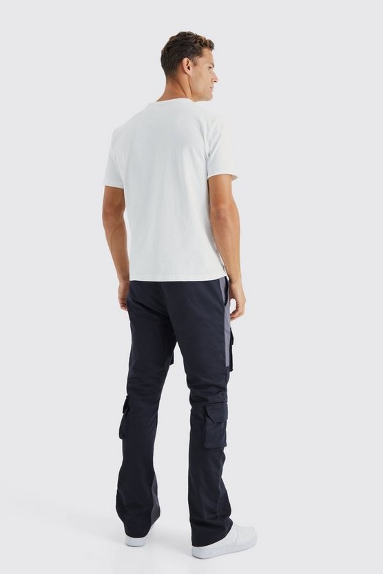Tall Slim-Fit Cargo Colorblock Schlaghose