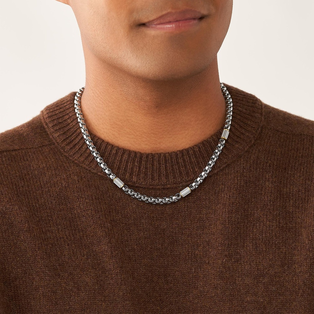 Fossil Chaînette Acier inoxydable collier