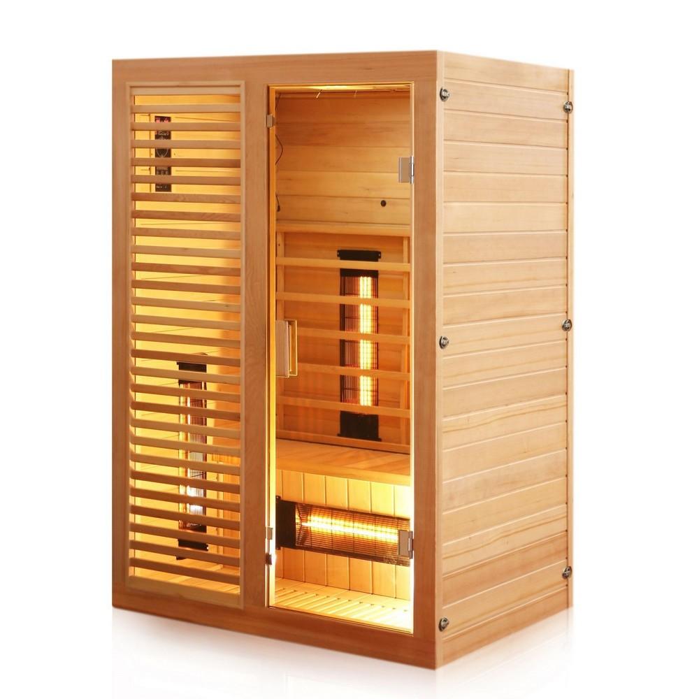 Dewello Infrarotkabine Infrarotsauna HAMLIN 130cm x 105cm x 190cm Vollspektrumstrahler