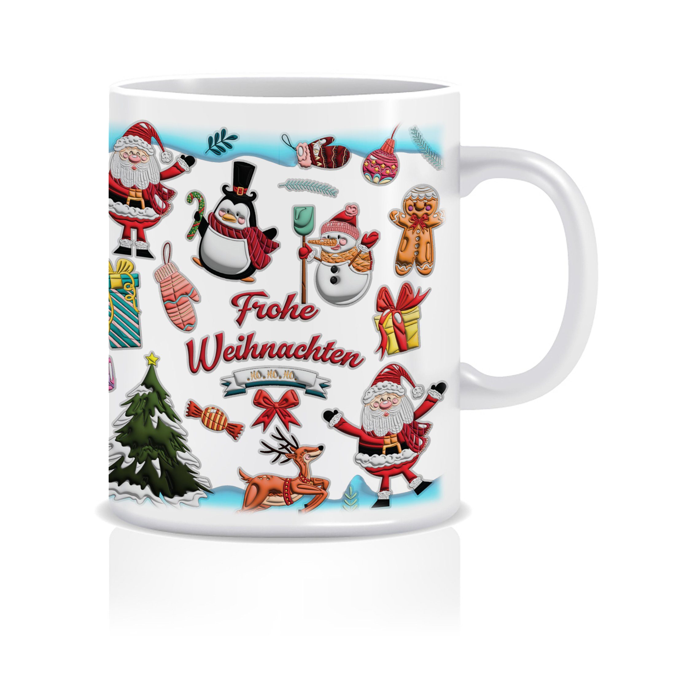 Giftandprint Tasse Weihnachtsdeko Weihnachten, Deko, Kaffeetassen Weihnachtsgeschenke, beidseitig, Spülmaschinen-/Mikrowellengeeignet, mit Geschenkbox