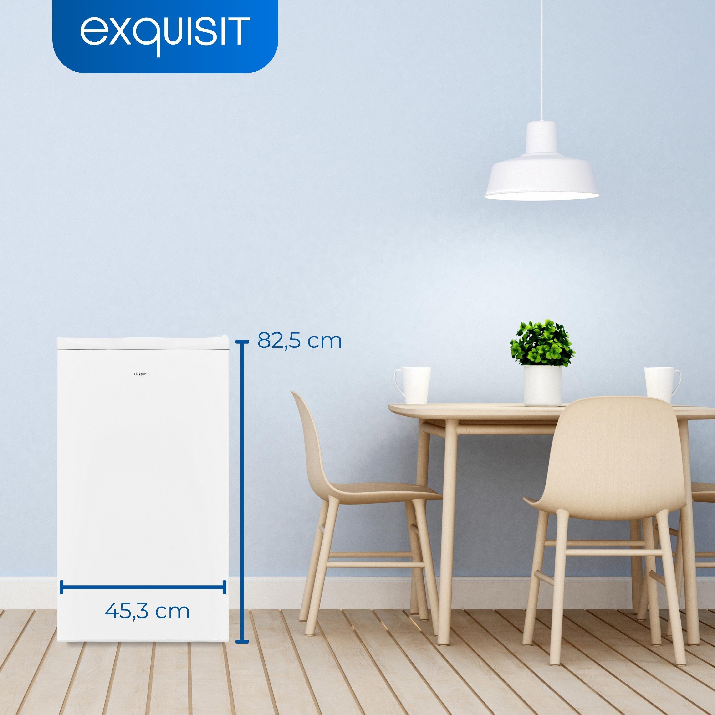 exquisit Gefrierschrank GS111-330E weiss, 82.5 cm hoch, 45.3 cm breit, kompakt mit praktischen Gefrierfächern, 4* Gefrieren