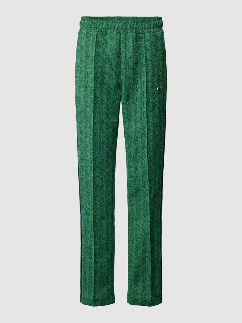 Sweatpants mit Label-Patch in grasgrün