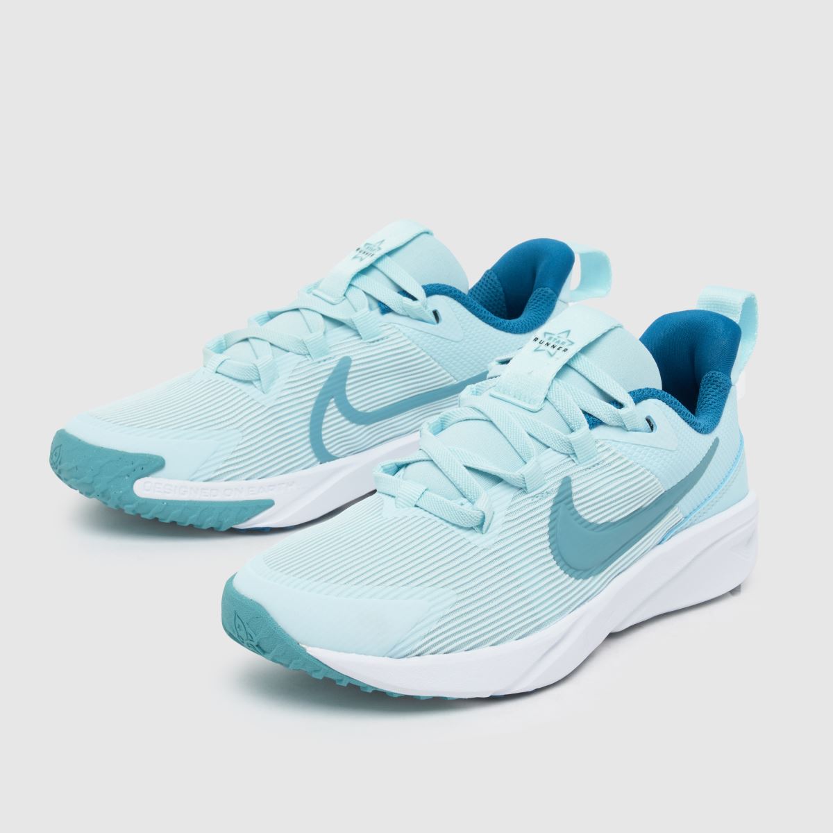 Nike Star Runner 4 Lány Utcai Cipő Fehér & Kék |