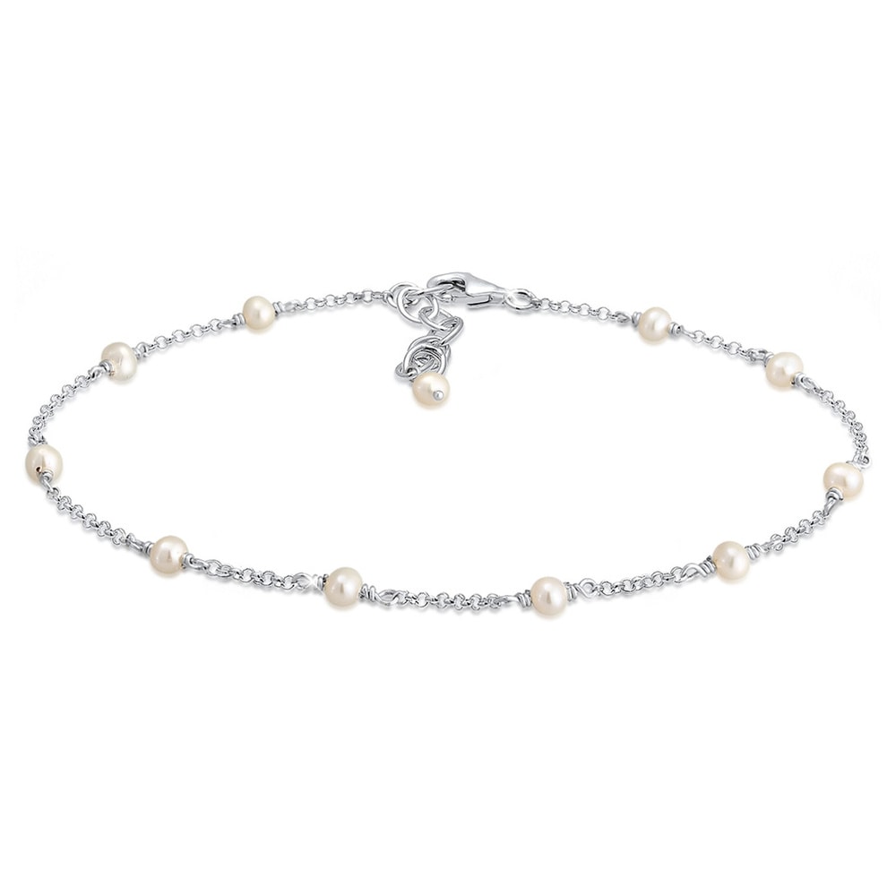 Elli Elli Bracelet de Cheville Femmes Bracelet de Cheville Élégant avec Perles d'eau d Bijoux
