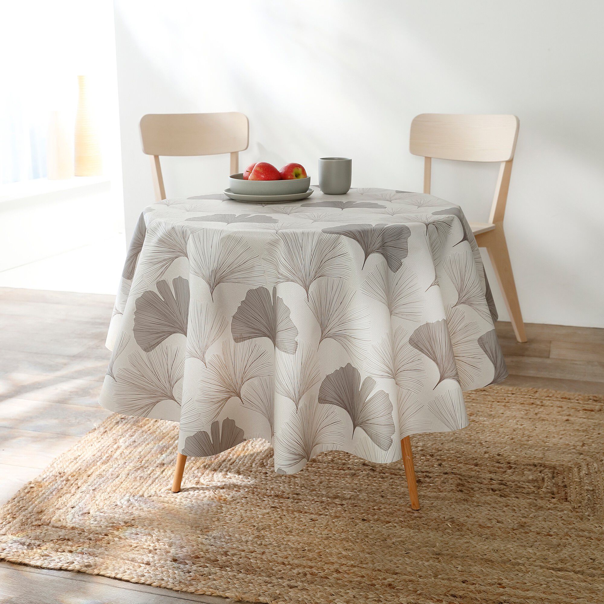 Nappe toile cirée imprimée gingko