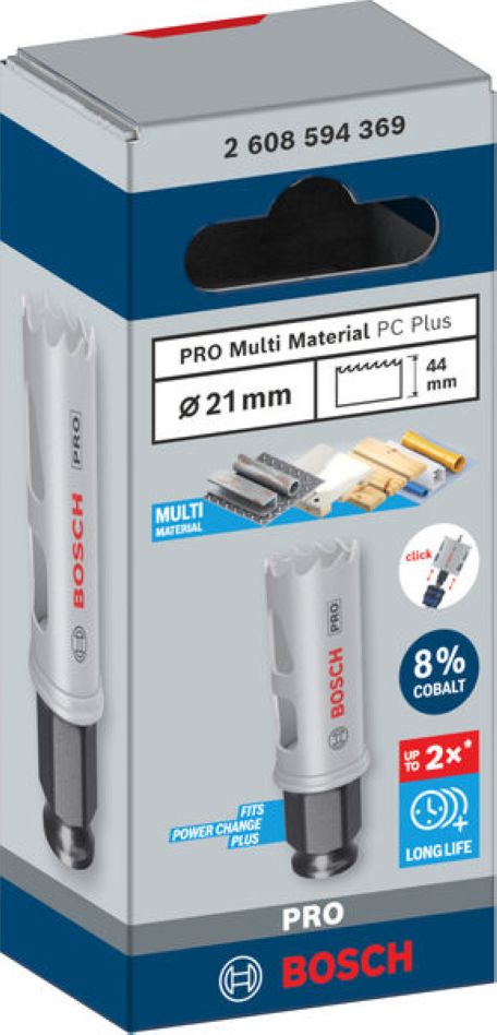 Bosch Blue Accessories 2608594369 PRO Multi Material PC Plus hulsav 21 mm
