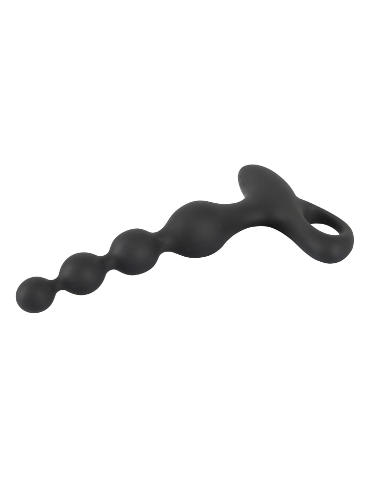 Black Velvets Analvibrator Rechargeable anal beads in schwarz günstig kaufen 20 cm