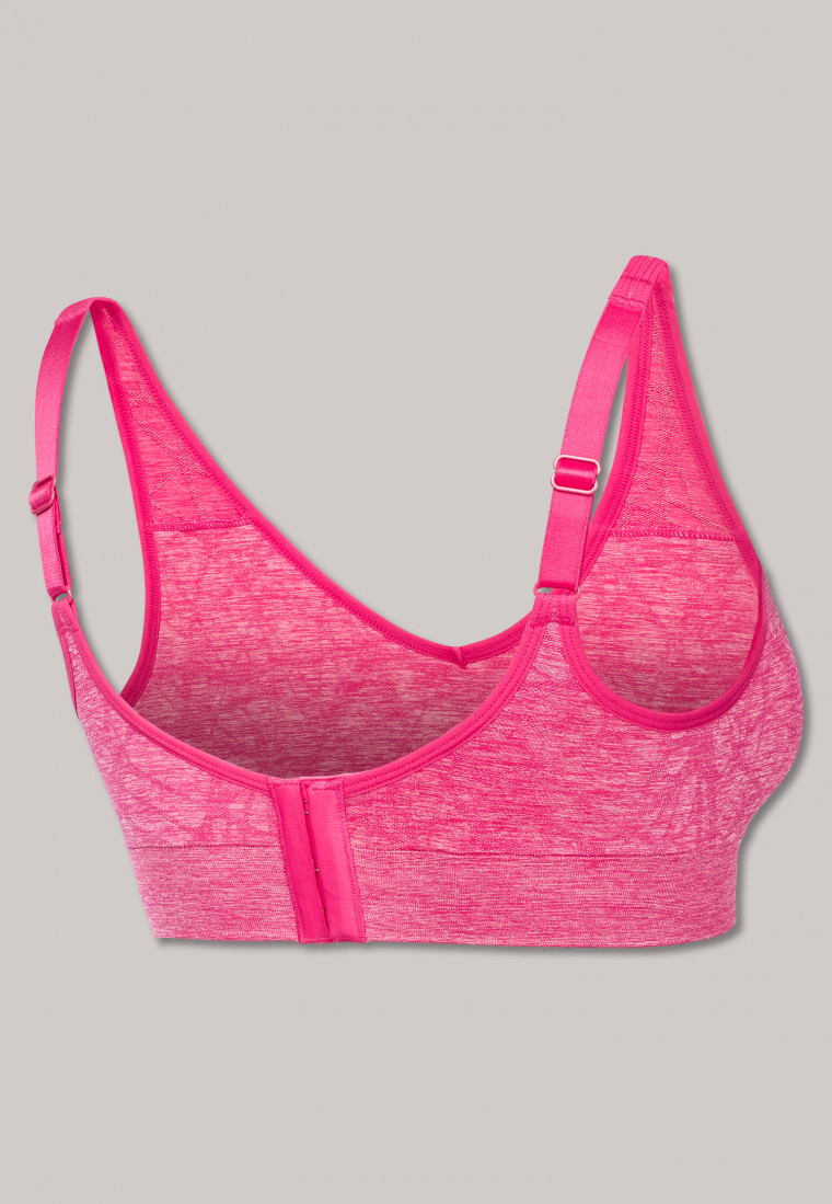 Bustier Seamless herausnehmbare Pads pink meliert - Active Mesh Light