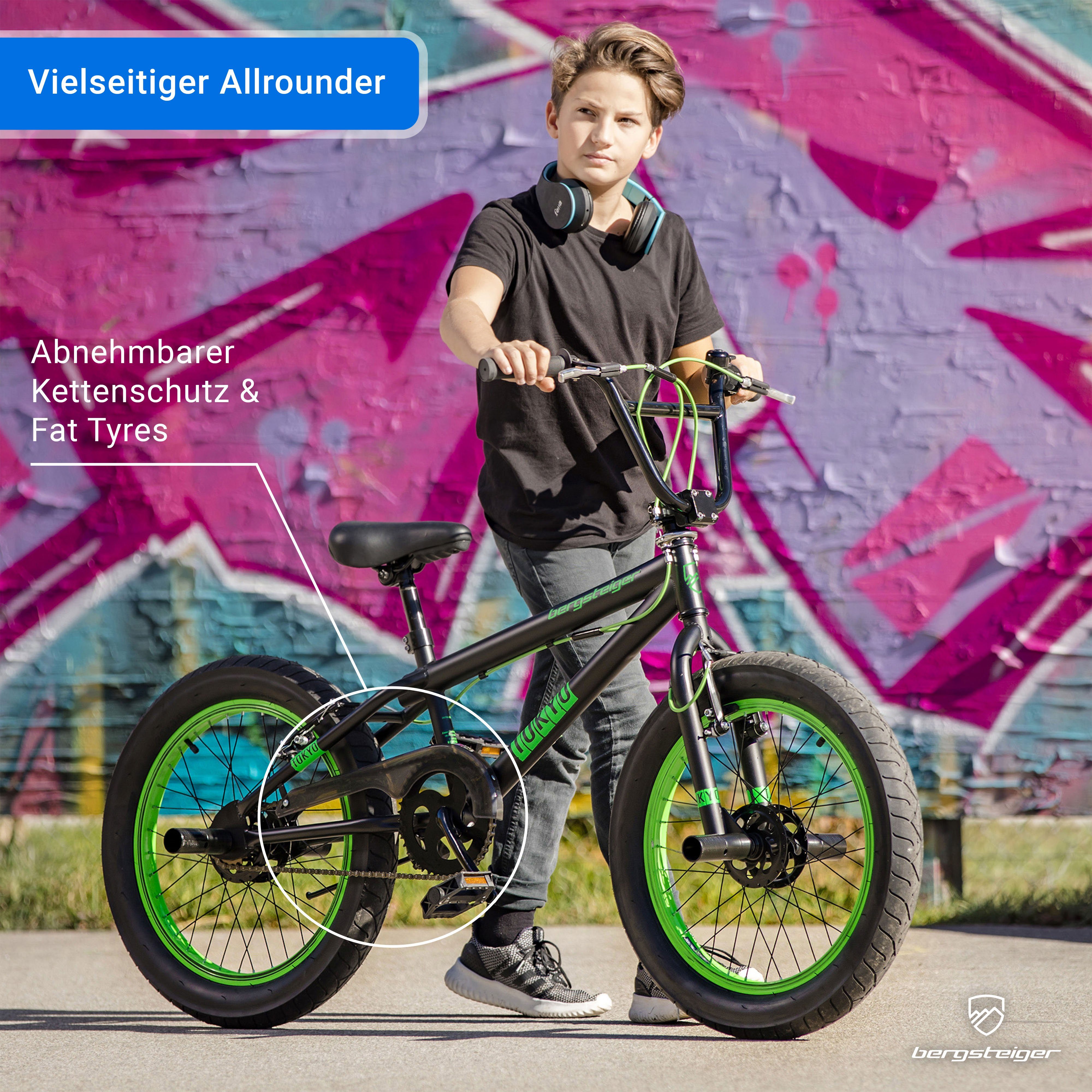 bergsteiger BMX-Rad Tokyo 20 Zoll BMX, Fatbike, 360° Rotor-System, Freestyle, 1 Gang