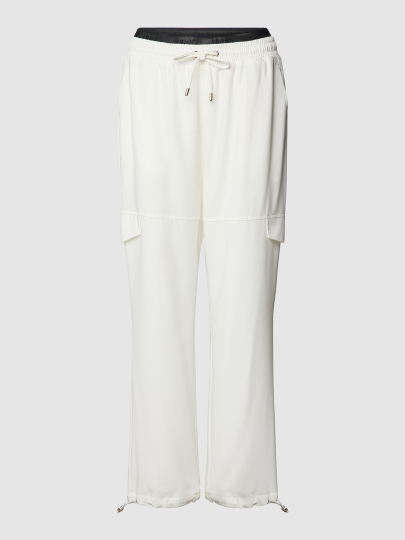 Hose mit Label-Details in weiss