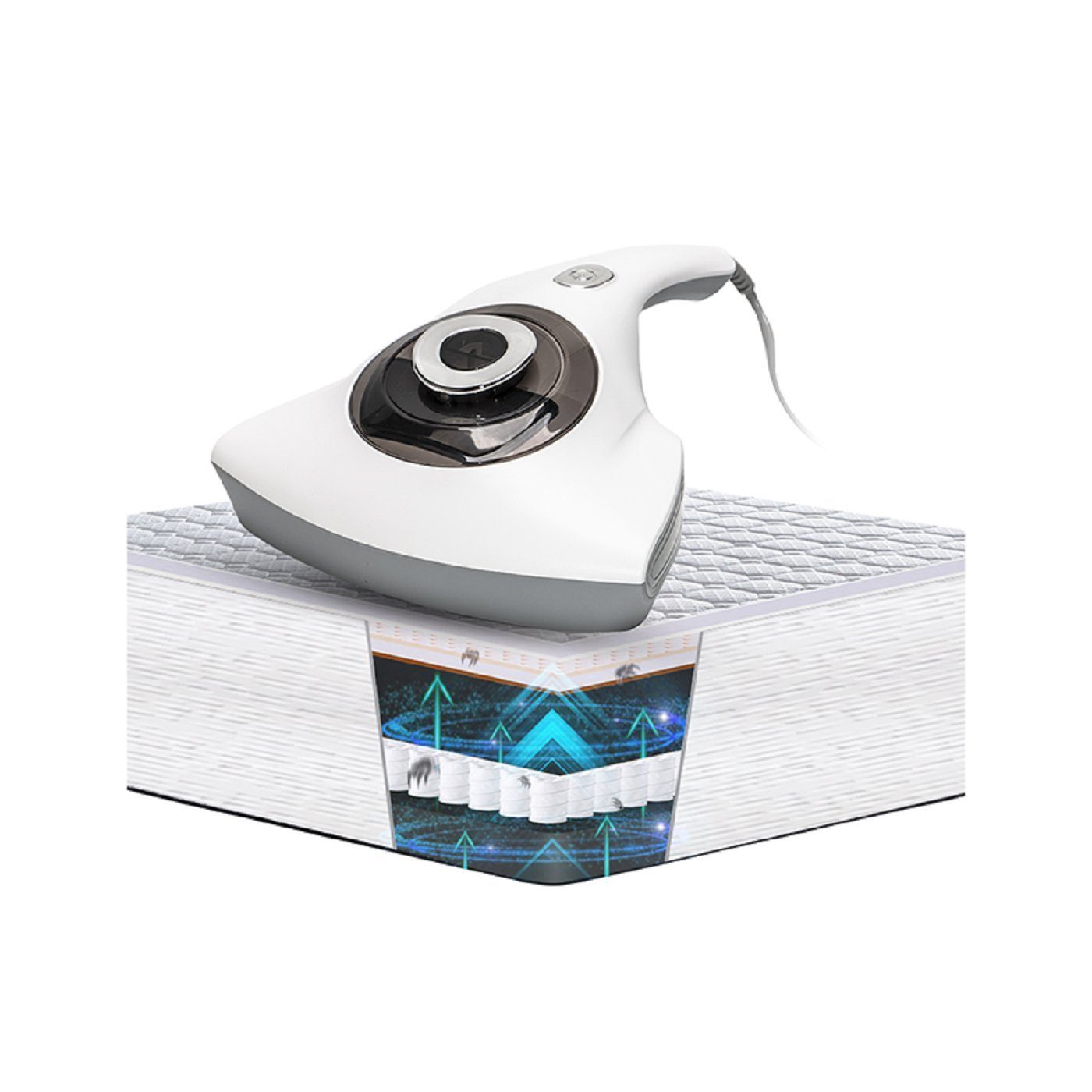 ZEK Ultraschall-Milbencontroller Milben-Handstaubsauger ZEK E6, 12 kPa Saugkraft, 350 Watt, 4m Kabel