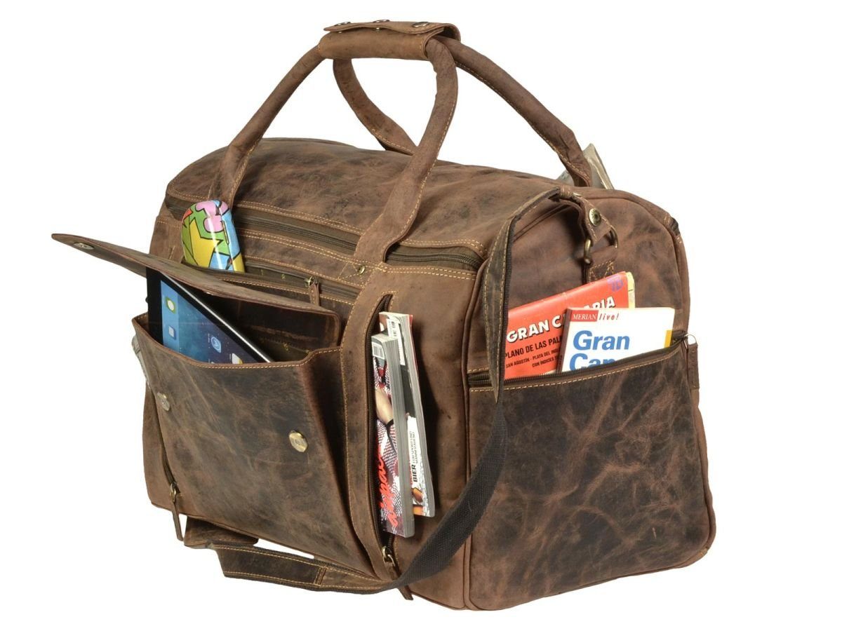 Greenburry Reisetasche Vintage, Weekender, Leder, Sporttasche