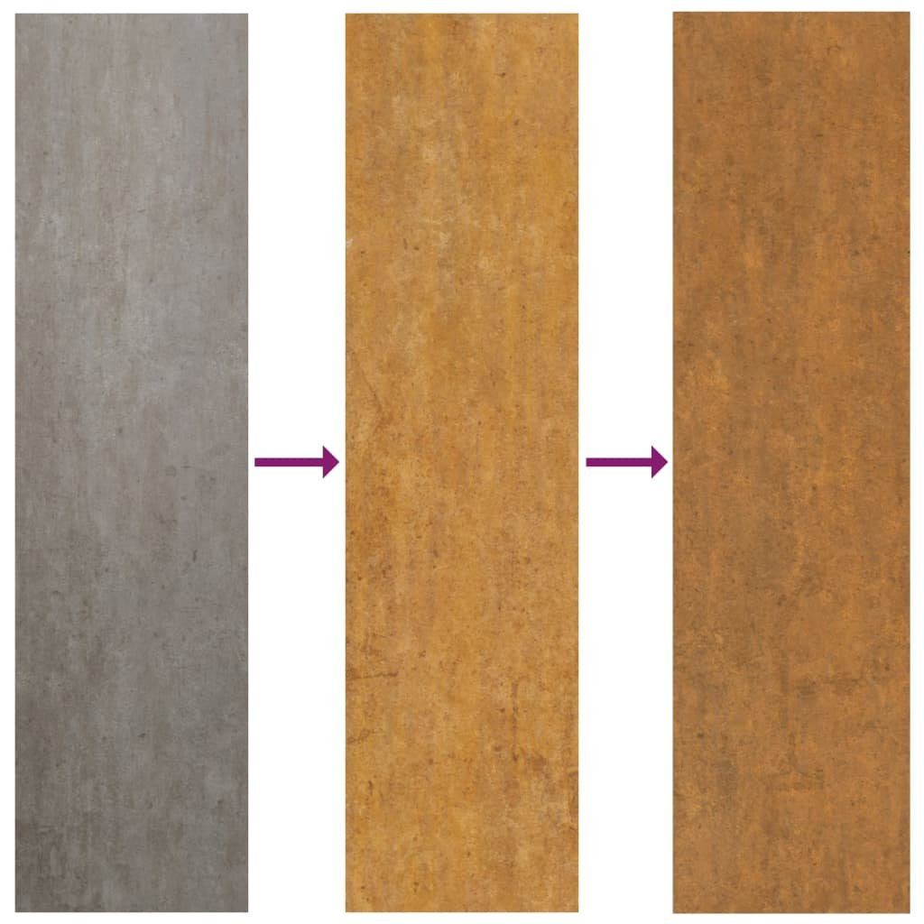 vidaXL Gartentor Gartentor 105x130 cm Cortenstahl Gras-Design