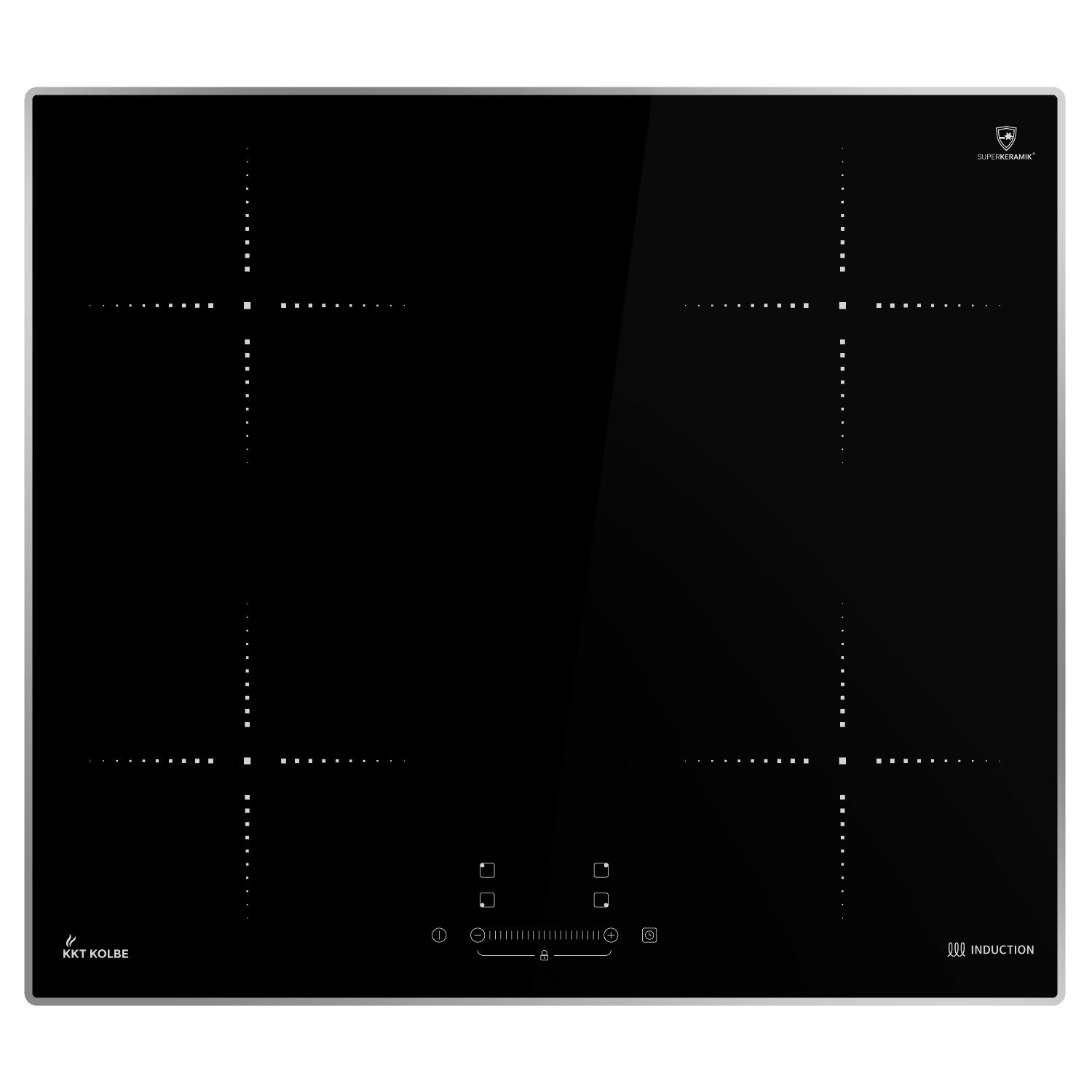 KKT KOLBE Induktions-Kochfeld IND5900BAL, 59cm / 9 Stufen / 4 Zonen / Touch Control / LED-Anzeige / Designrahmen