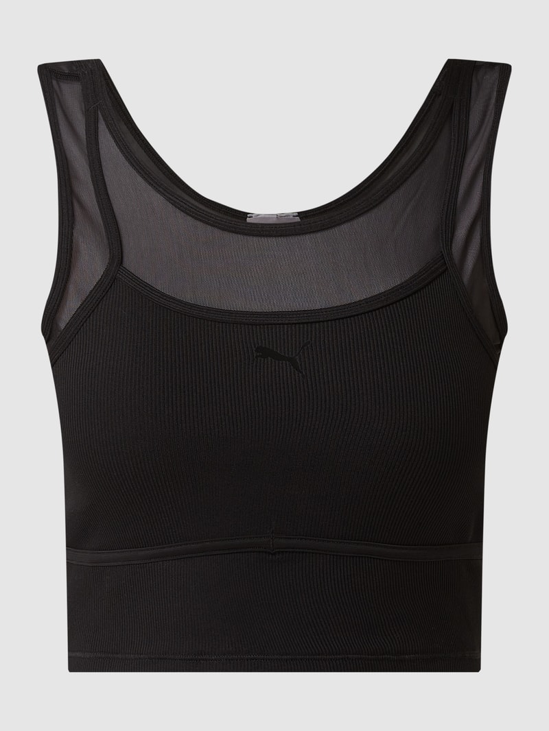 Bustier im Double-Layer-Look in schwarz