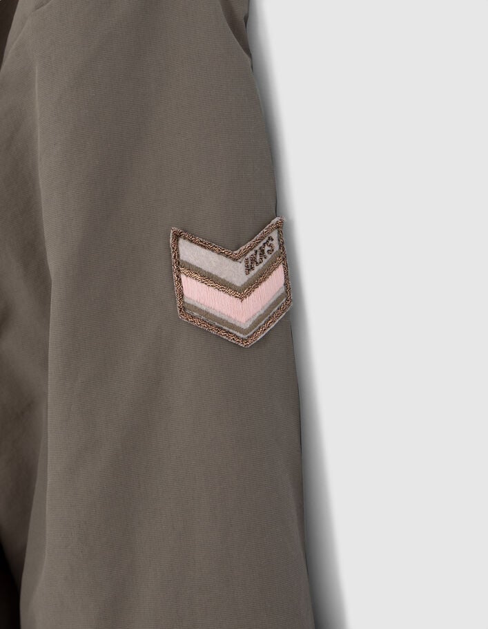 Parka 3-en-1 kaki fourrée et veste réversible fille