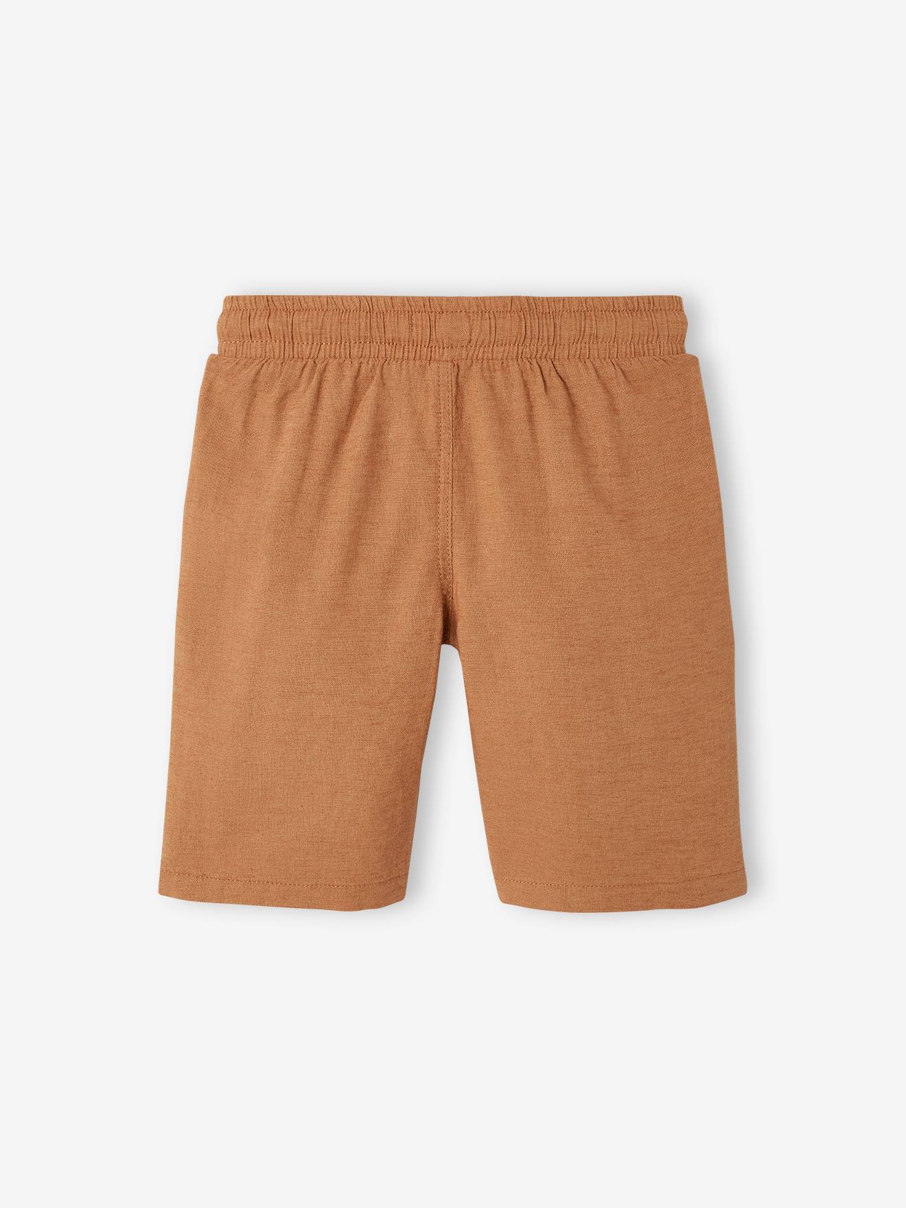 Bermuda coton/lin garçon noisette